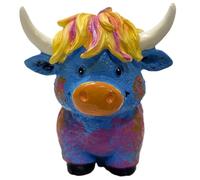 Bavokon Highland Cow Figurine | Yak Statue for Desktop,Decorative Resin Cattle Figurine Ornament for Bedroom Living Room Study Kitchen Desktop Party Entryway