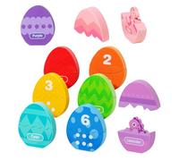 Bavokon Shape Sorter,3D Dinosaur Egg Wooden Educational Game,Shape Sorter Toy - for Classroom Kindergarten School Preschool Elementary Party Activities Christmas Leisure Home