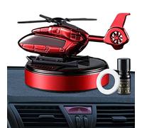 Bavokon Solar Car Air Freshener | Solar Energy Rotating Helicopter Aroma Diffuser - Car Smell Air Freshener, Car Aromatherapy with Aroma Diffuser for Car Home, Red