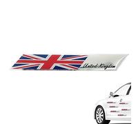 Bavokon Union Jack British Emblem Stickers | England Union Jack Flag Aluminum Alloy Car Emblem Stickers - Queen Platinum Jubilee Cosplay Emblem for Car Motorcycle