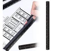 Bavooty Architectural Scale Ruler, 15 cm Black Aluminium Triangular Scale Ruler, 1:20, 1:25, 1:50, 1:75, 1:100, 1:125 Standard for Architects, Draftsmen Engineers,Students