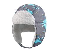 BAVST Winter Trapper Hat for Boys Girls Waterproof Warm Baby Toddler Ushanka Fleece Beanie Hats for 6M-6T, Blue Dinosaur, 2-4 Years