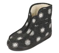 BAWAL Winter Men's and Women's - Slippers Warm Slippers with Zip | Felt&Wool | UK 3 4 5 6 7 8 (4 UK, Graphite)