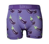 Bawbags Aubergine Technical Boxers S - Mens Boxers - Moisture Wicking Breathable Fabric - Rude Funny Underwear for Men - Comfortable Sports Performance Novelty Mens Underpants Comedy Gift Idea Purple