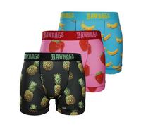 Bawbags Fruit Bowl Polyester Boxer Shorts 3 Pack XL - Mens Boxers - Breathable 95% Cotton Stretch Fabric - Rude Funny Underwear for Men - Comfortable Stylish Novelty Underpants Funky Printed Gift
