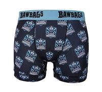 Bawbags Glasgow Warriors Technical Boxer Shorts M Blue New Perfect Rugby Gift for Him Coaches Men Boys All Ages 95% Cotton