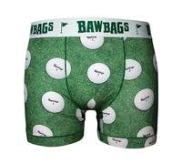 Bawbags Golf Baws Technical Boxers S - Mens Boxers - Moisture Wicking Breathable Fabric - Rude Funny Underwear for Men - Comfortable Sports Performance Novelty Mens Underpants Gift Idea Green