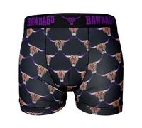 Bawbags Highland Cow Technical Boxers - Mens Boxers - Moisture Wicking Breathable Fabric - Rude Funny Underwear for Men - Comfortable Sports Performance Novelty Mens Underpants Gift Idea