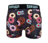 Bawbags Men's Cool De Sacs Boxer Shorts - Donuts Print Underwear - Moisture Wicking Technical Performance Boxer Briefs with Bamboo Pouch