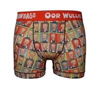 Bawbags Oor Wullie Feelin's Technical Boxers S - Mens Boxers - Moisture Wicking Breathable Fabric - Rude Funny Underwear for Men - Comfortable Sports Performance Novelty Mens Underpants Gift Idea