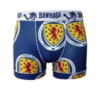 Bawbags Scotland National Team Technical Boxers S - Mens Boxers - Moisture Wicking Breathable Fabric - Rude Funny Underwear - Comfortable Sports Performance Novelty Underpants Gift Blue