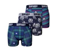 Bawbags Scotland Rugby 3-Pack Technical Boxer Shorts - L 95% Polyester Multicolor