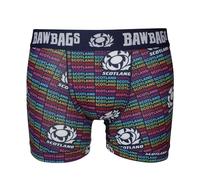 Bawbags Scotland Rugby Proud Technical Boxers L - Mens Boxers - Official SRU Merchandise - Moisture Wicking Breathable Sports Underwear for Men - Comfortable Mens Underpants Rugby Gift Multicolour