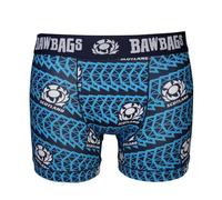 Bawbags Scotland Rugby Stadium Technical Boxers L - Mens Boxers - Official SRU Merchandise - Moisture Wicking Breathable Sports Underwear for Men - Comfortable Mens Underpants Rugby Gift Blue