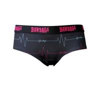 Bawbags Technical Performance Heart Rate Ladies Underwear 14 - Womens Underwear - Moisture Wicking Breathable Fabric - Rude Funny Sports Underwear for Women - Performance Novelty Fitness Gift Black