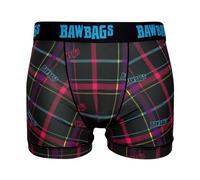 Bawbags Techno Tartan Technical Boxers XS - Mens Boxers - Moisture Wicking Breathable Fabric - Rude Funny Underwear - Comfortable Scottish Sports Performance Novelty Underpants Gift Multicolour