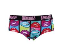 Bawbags Women's Cool De Sacs Boxer Shorts - Ladies Kiss Lips Boy-Cut Underwear - Moisture Wicking Technical Performance Sports Briefs