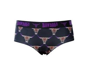 Bawbags Women's Cool De Sacs Highland Cow Knickers Made for Comfort Technical Underwear Comfortable Briefs 12 Black