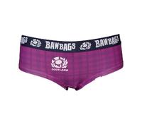 Bawbags Women's Scotland Rugby Heather Tartan Technical Underwear 12-95% Polyester Purple