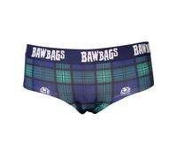 Bawbags Women's Scotland Rugby Tartan Technical Underwear - 12 95% Polyester Blue
