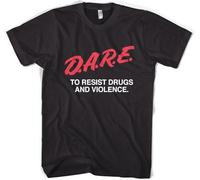 BAWCN D.A.R.E to Resist Anti-Drugs T-Shirt Black Black L