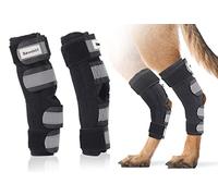 Bawektrl Dog Leg Braces for Back Legs, Canine Hock Brace for Rear Legs with Metal Strips and Safety Reflective Straps, Joint Warps Support Help Hind Legs Injuries Sprains Arthritis Torn ACL(1 Pair)