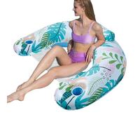 Bawiaueu Adult Floating Chair - With Cup Holder Inflatable Pool Sofa Float - PVC Floating Water Raft, Adult Pool Floats Large Size, Single Layer For Adults