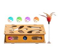 Bawiaueu Cat Scratch Puzzle Enrichment Box,Kitten Nail File Clipper Toy - Kitten Boredom Relief Clippers Box - for Outdoor Indoor Exercise Training Daily Boredom Relief Entertainment Enrichment Home