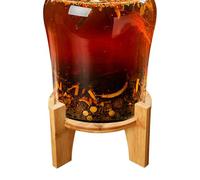 Bawiaueu Dispenser Stand | Round Base Wooden Party Supplies - Water Juice Pitcher Dispensers Base | for Event Catering Bar Wedding Birthday Buffet Outdoor Potlucks Markets School Home Holiday