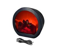 Bawiaueu Fireplace Lanterns Decorative Indoor | Portable LED Fire Lamp - Battery Operated USB Charging Decorative Flameless Tabletop Light for Indoor Outdoor Balconies Porches Patios Gardens Living