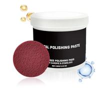 Bawiaueu Metal Polishs Paste - 100g Metal Scratch Remover Paste, Metals Cleaner With Easy Application, Pipe Infused Polishing Pads, For Brass Stacks Exhausts Wheels Bumpers Aluminum Chrome