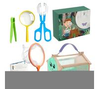 Bawiaueu Worm Catcher for Kids - Nature Outdoor Explorer Toy,Worm Catching Kit with Collector Net Tweezer Magnifying Glass,for Birthday Nature Garden Lawn Park Boys Girls Children