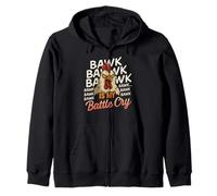 Bawk Bawk Bawk… Is My Battle Cry Angry Chicken Funny Zip Hoodie