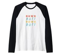 Bawk Butt Funny Chicken Butt Joke Raglan Baseball Tee