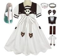 BAWKGDB YashiroNene Cosplay Costume Dress Outfit with Wig Bowknot Socks Ring for Halloween Full Set (Brown+wig, XS)