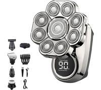 Bawldy 9.0 Shaver, Bald Head Shavers for Men,6-in-1 Detachable Head Shavers IPX7 Waterproof Intelligent Led Display (2)