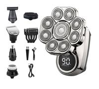 BAWLDY 9.0 Ultra, Electric Head Shaver for Men, 9D Floating Blades Electric Shaver, IPX6 Waterproof Stainless Steel Cutter Shaver with Ergonomic Handle