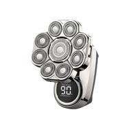 BAWLDY 9.0 Ultra Head Shaver for Men, 9D Bald Head, 6-in-1 Waterproof Wet/Dry Grooming Kit, Rechargeable Cordless Beard Trimmer (Silver*1)