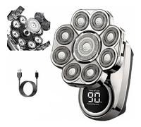 BAWLDY - Bawldy 9.0 Shaver,9D Floating Head Shaver for Bald Men,6-in-1 Detachable Head Shavers,Wet Dry LED Display,Rechargeable Cordless Razor (Set A-9 Blades) (Set A)
