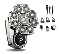 BAWLDY - Bawldy 9.0 Shaver,9D Floating Head Shaver for Bald Men,6-in-1 Detachable Head Shavers,Wet Dry LED Display,Rechargeable Cordless Razor (Set A-9 Blades) (Set B)
