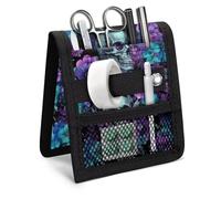 Baxinh Skull Floral Printed Pocket Protector for Lab Coats, Portable Nurse Pocket Organizer Nurse Pocket Pouch for Doctor Students, Nurse Medical Tool Storage Bag