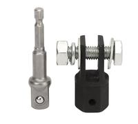 Baxnore 1/2 Inch Scissor Jack Adapter Heavy Duty Rugged Stable Connection for Impact Wrench Drill Adapter Fits Most Loop Double Eyelet Scissor Jacks Made of Chrome Vanadium Steel w