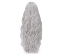 Baxnore 1/3 Bjd Doll Wig, Silver Gray Textured Curly Hair, High Temperature Wire & Mesh for 21-24cm Doll Head Circumference