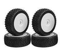 Baxnore 1/8 Scale RC Car Tires 4PCS Rubber Wheels High Performance Off Road Tyres Non Slip Durable Replacement Parts for HSP Kyosho HPI Savage Black 115mm x 42mm