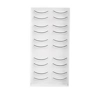 Baxnore 10 Pairs Practice Eyelashes False Lashes for Eyelash Extension Grafting Training Eye Makeup with Self Adhesive Backing Reusable Mannequin Lashes for Lash Artist Education S