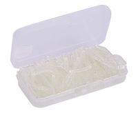 Baxnore 100 pcs 6cm Silicone White Artificial Earthworm Soft Fishing Lures Bait Fish Tackle Accessories Kit