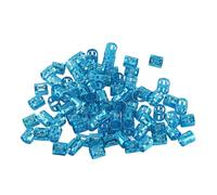 Baxnore 100pcs Adjustable Hair Braid Beads Rings Cuff Hair Beauty Decoration Tool Wig Accessories Colorful Hair Braid Cuff for Women Girls Gold Silver Blue Green (Blue)