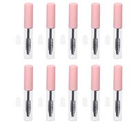 Baxnore 10pcs 5ml Clear Empty Mascara Tubes Refillable Travel Size Cosmetic Bottles with Soft Brush for Eyelash Growth Oil DIY Makeup Storage ABS Plastic