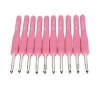 Baxnore 10pcs Ergonomic Crochet Hooks Set Soft Grip Comfort Handle 5.5mm Crochet Needles for Knitting Sweaters Scarves Crafts Aluminum Silicone Handmade DIY Tools