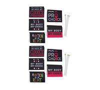 Baxnore 10PCS Female Rights Protest Flag Set Polyester Garden Decoration Flag with Flagpoles for Courtyards (A)